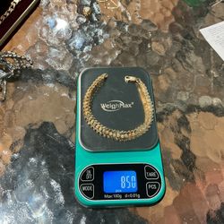 14k Bracelet With 14k Matching Earrings 