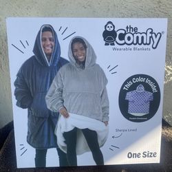 The Comfy Wearable Blanket Adult Purple Checkered...
