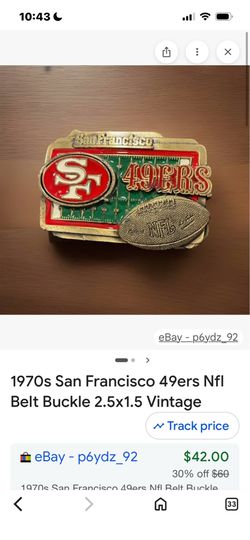 Vintage NFL 70s 49ers belt buckle