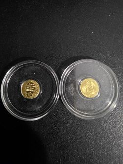Gold 1/200 g Coins Dia De Los Muertos And Egyptian 