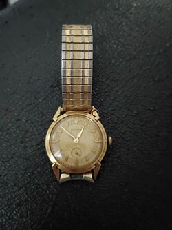 Bulova watch 1950 14 ct gold