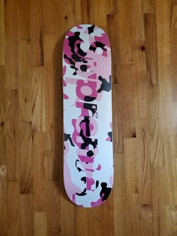 Supreme Pink Camo Logo Skateboard Deck FW20
