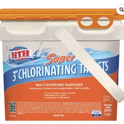 HTH 42042 Super 3" Chlorinating Tablets Swimming Pool Chlorine, 5 lbs