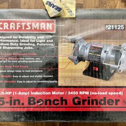 5” Bench Grinder.  Brand New Factory Sealed Box Craftsman