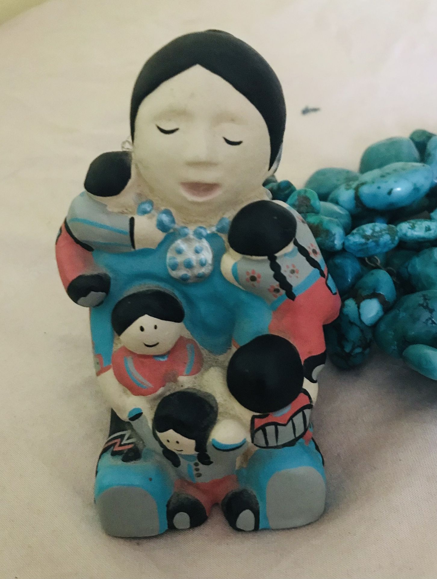 Rare, Vintage Pueblo Storytelling Doll Signed Great Shape