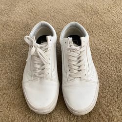 Leather white vans