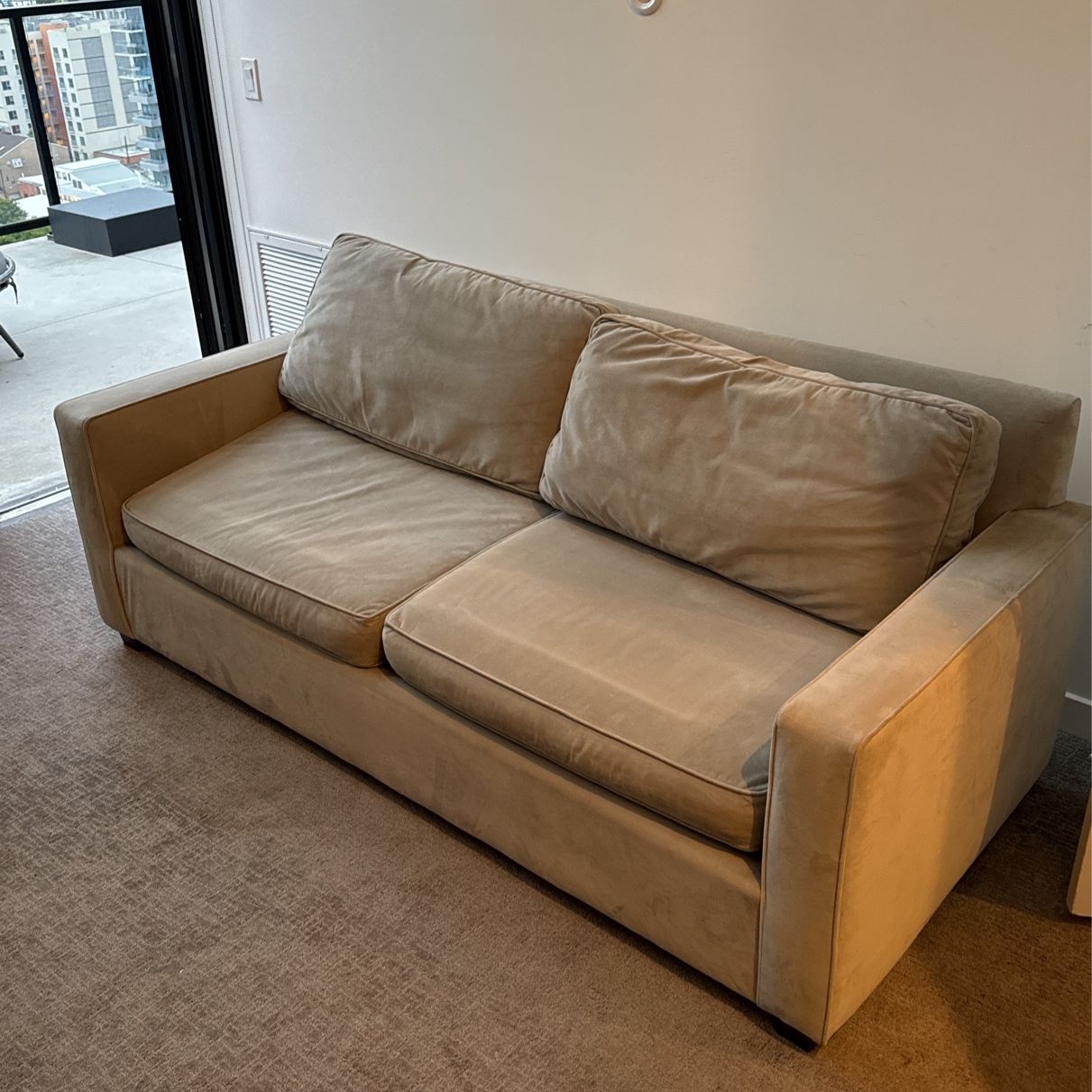 West Elm Pull Out Couch Sofa Bed Queen