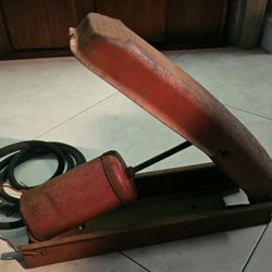 Vintage Red Bicycle Foot Tire Pump