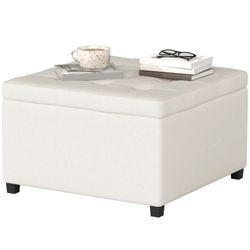 Storage fOttoman Bench, Button Tufted Ottoman