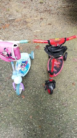 Kids scooters.