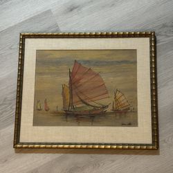 sailboat painting print 