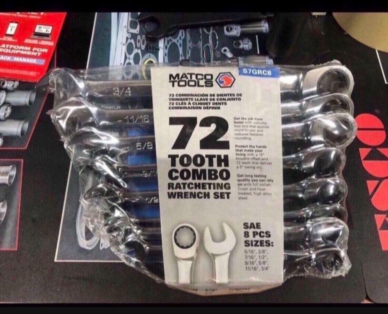 Matco SAE Wrench Set MSRP with Tax $180