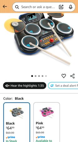 VTech Kidi Star Drum Pad, Black used