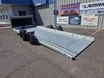 2021 Futura Used Aluminum Car hauler trailer drop n load 7x20