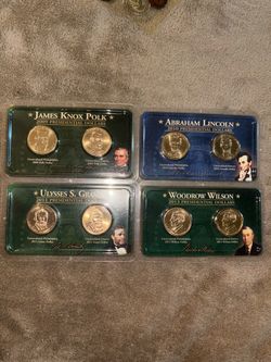 P & D Presidential Dollar Coin Sets Lot of 4