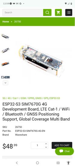 waveshare ESP32-S3-SIM7670G-4G
