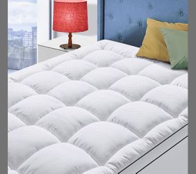 MATBEBY California King Mattress Topper, Extra Thick Down Alternative, White