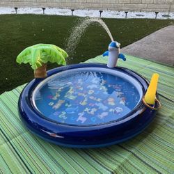 Kiddie Pool, Inflatable Water Spray Sprinkler Kid Pool for Sale in
