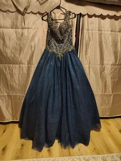 Quinciniera Dress dark Navy Blue size 0