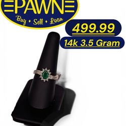 14k 3.5 Gram Colored Stone Ring