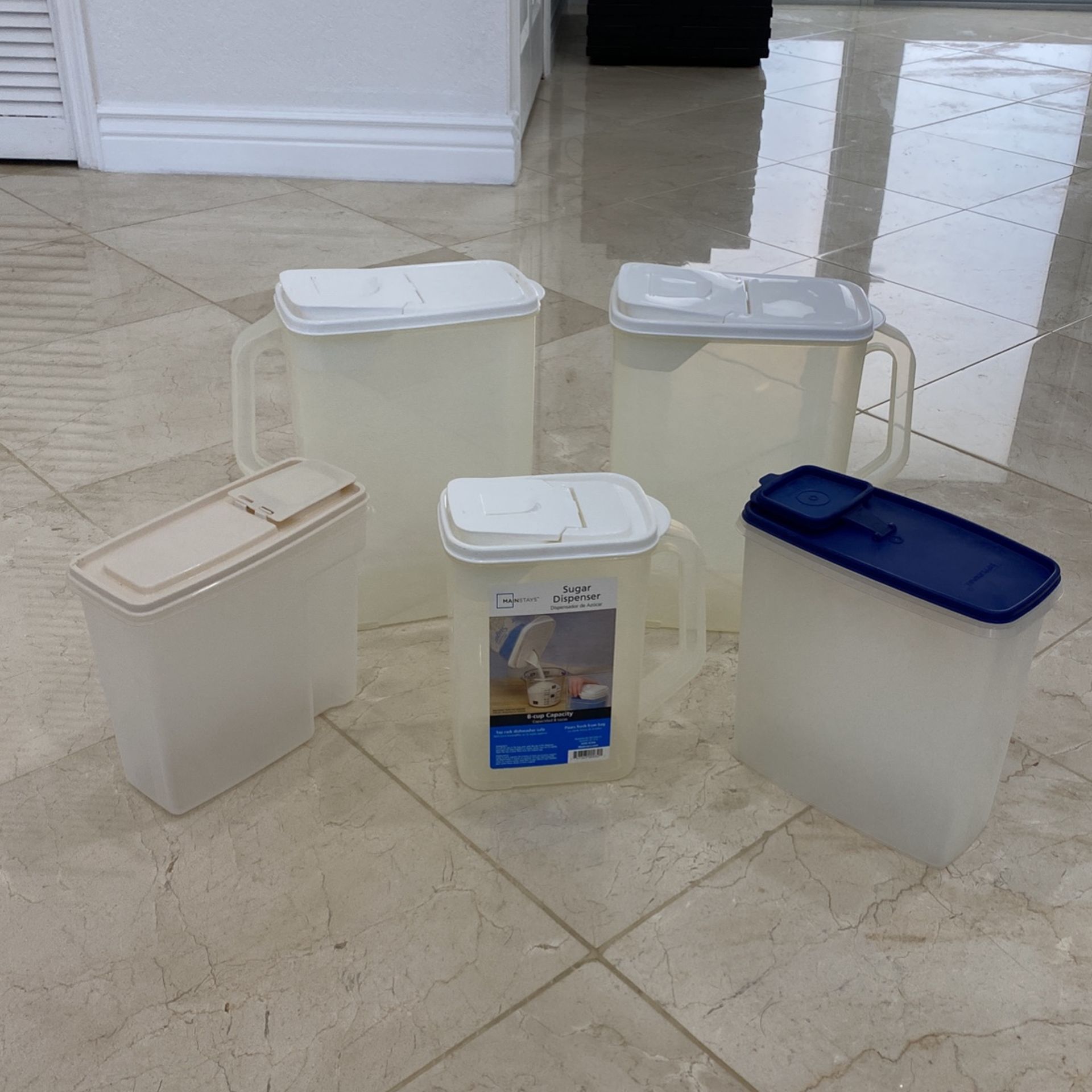 5 Storage Containers, Some Never Used $3 Each 