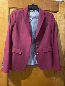 Women’s Burgundy Blazer Jacket