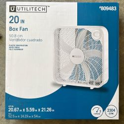 Box Fan 20 Inch New
