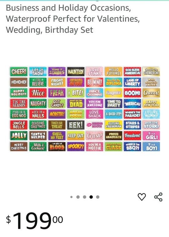King Prop Set Of 64 All Occasions