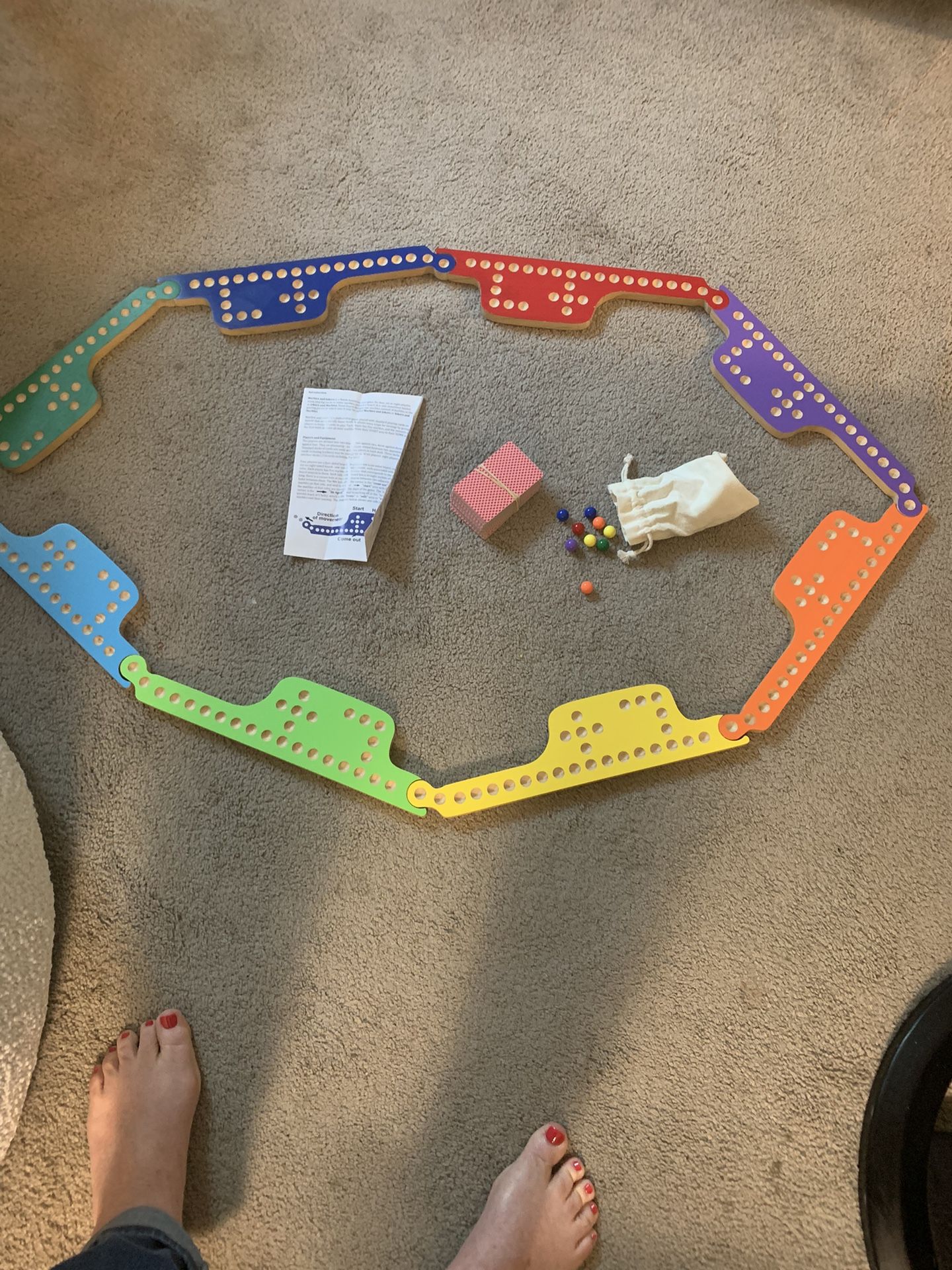 Game Marbles And Jokers. 4, 6, 8 Players