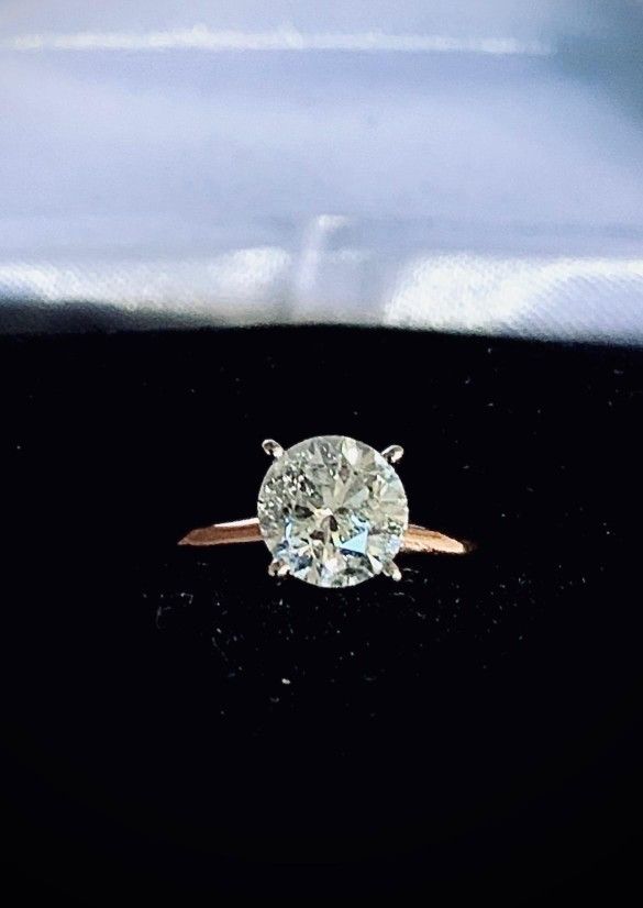 1 Carat Solitaire Engagement Ring -14K Rose Gold