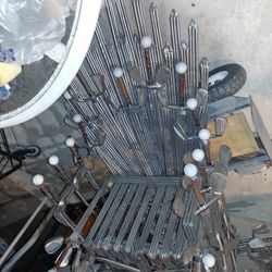 One Of A Kind Golf Club Throne Chair 