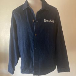 Rick And Morty Embroidered Denim Jacket XL