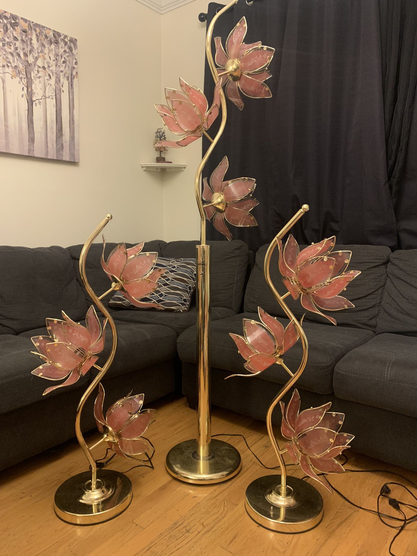Vintage Lotus Flower Lamp