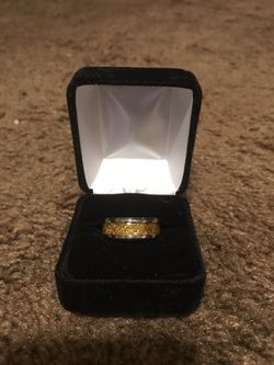 Men's silver plated wedding band size 9
