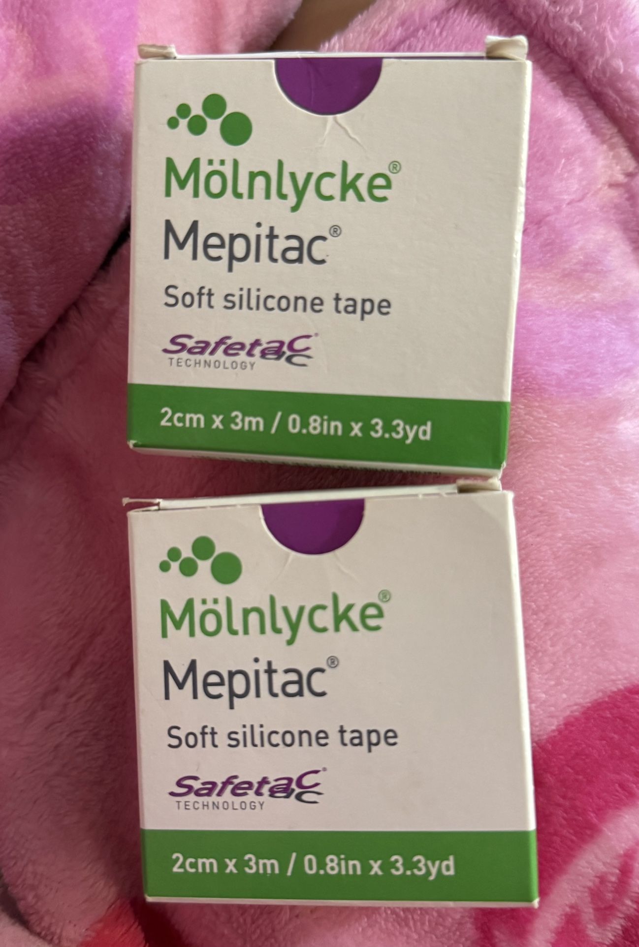 Mepitac Soft Silicone Tape, 2 cm x 3 /0.8 in x 3.3 yd Lot
