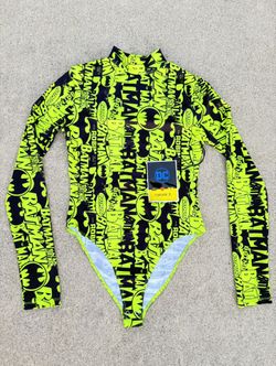 Brand new unworn neon green forever21 DC batman superwoman joker harley quin body suit