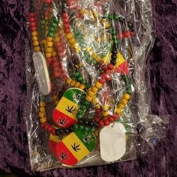 Lot Quantity 12 Triple Marijuana Pendant Necklaces