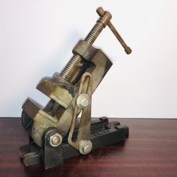 Vintage JAPAN Tilting Drill Press Machinist Vise 2-1/2” Jaws Mill Milling Cast
