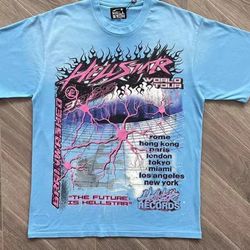 Hellstar shirt blue graphic design 1 of 1 Size Large