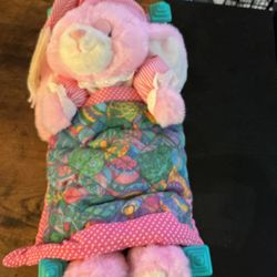 Vintage sleeping Easter bunny, excellent condition, talks and snores and raises itself up and goes back to sleep￼