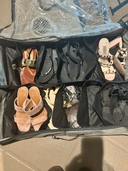 10 pairs Free sandals, slip on heels, etc.  Most are STEVE MADDEN