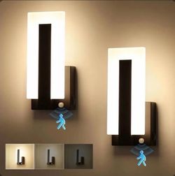 Joosenhouse Wall Sconces Set of Two Hardwired, Motion Sensor Wall Lights for Bedroom Living Room Hallway, TRIAC Dimmable 3000K Warm White