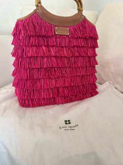 Brand New with Tags Kate Spade Hula Ida Fringe Bag Hot Pink - Sold Out, Rare