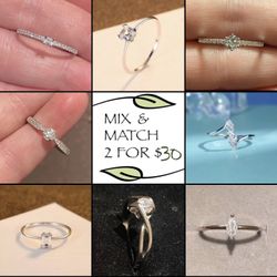 Sterling Silver Ring Clearance 2/$30