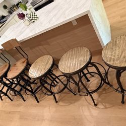 6 Bar Stool Chairs 
