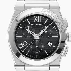 FERRAGAMO  Vega Chrono Stainless Steel Bracelet Watch