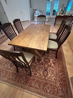 Solid Oak Table and Chairs