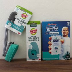 Scotch brite Mr clean bathroom cleaner bundle