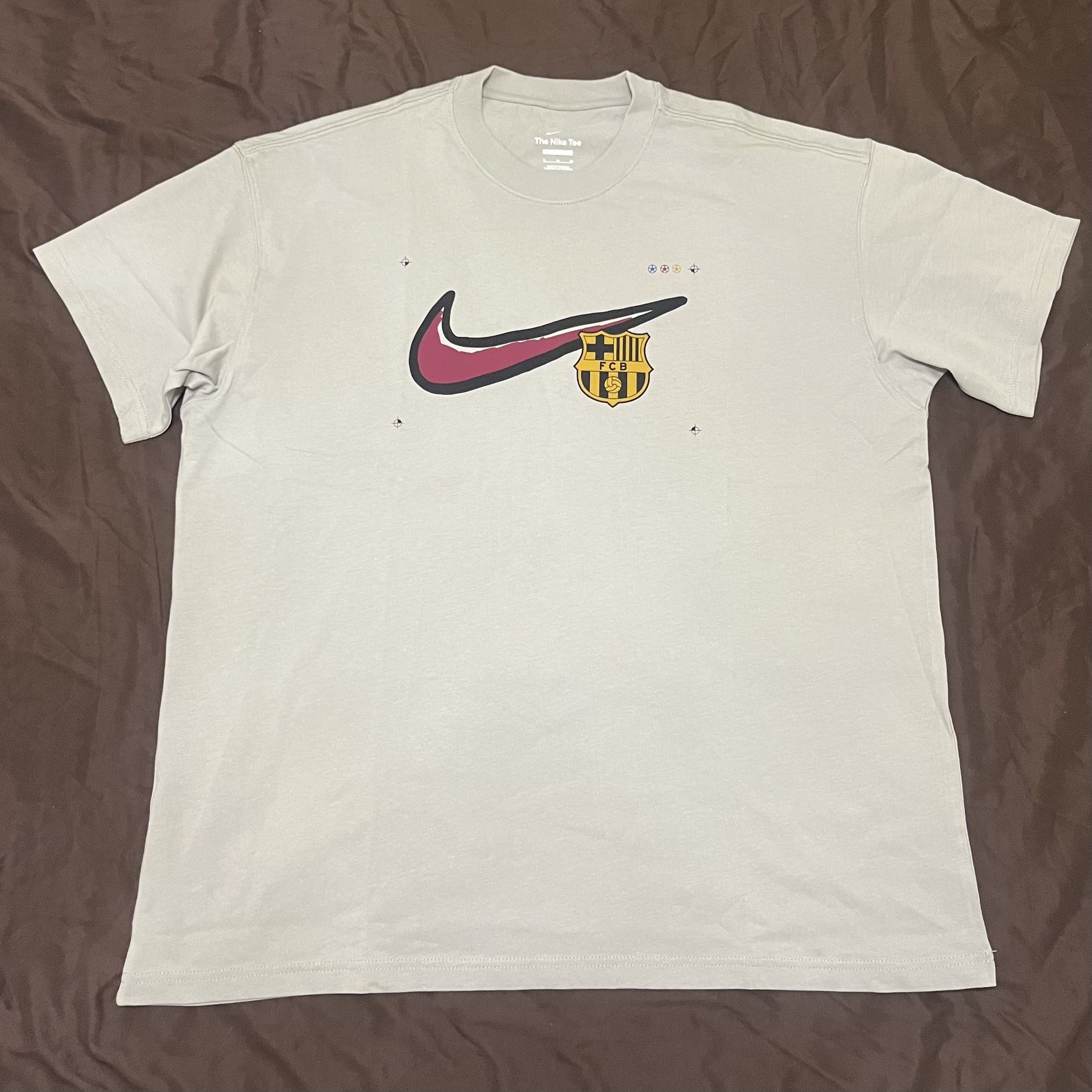 Nike FC Barcelona Max90 Men's Soccer T-Shirt XL Brown/Stone FJ1847-230