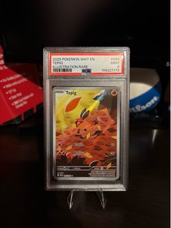 2025 Pokemon White Flare Tepig Illustration Rare #096/086 PSA 9